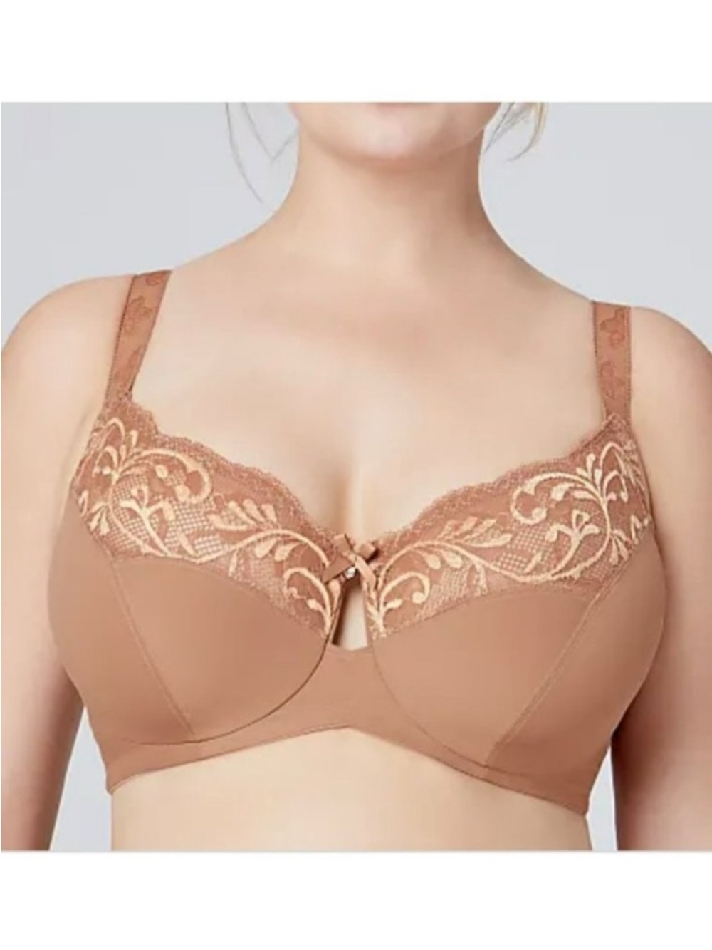 Glamorise Bra Size 40H Unlined Underwire Nude Style 7006